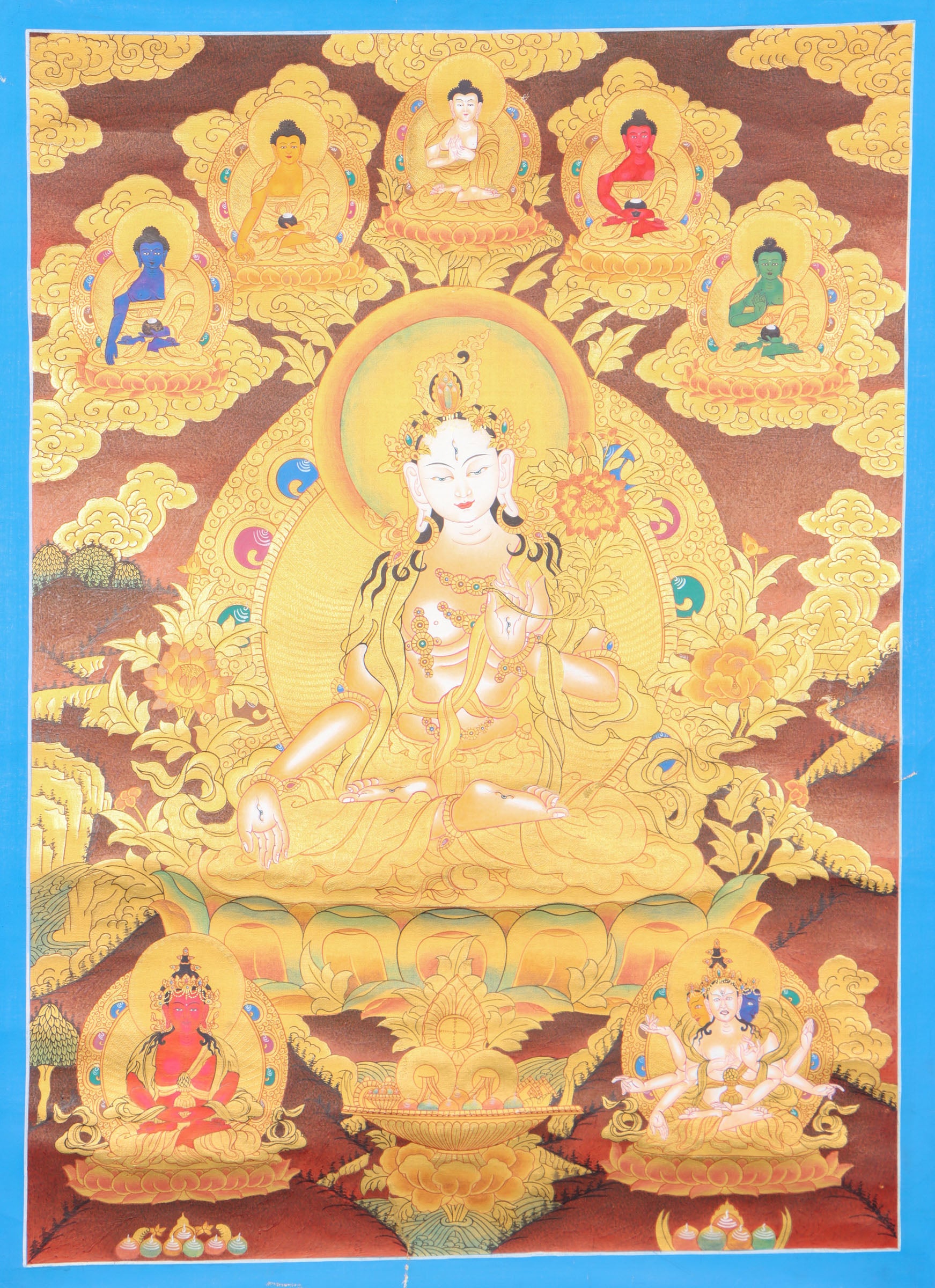 White Tara Thangka for spiritual transformation.