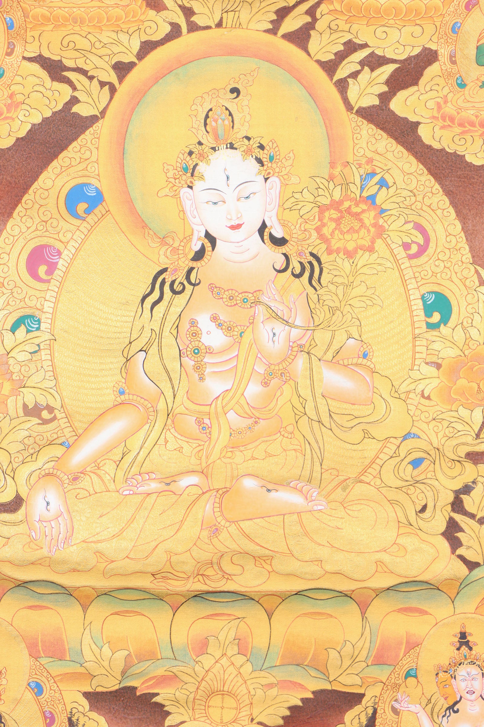 White Tara Thangka for spiritual transformation.