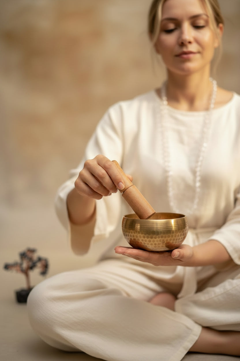 Hand Hammered dotted singing bowl best for gifts