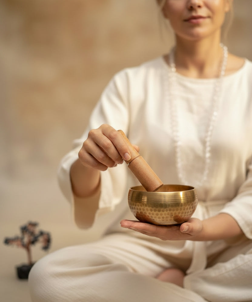 Hand Hammered dotted singing bowl best for gifts