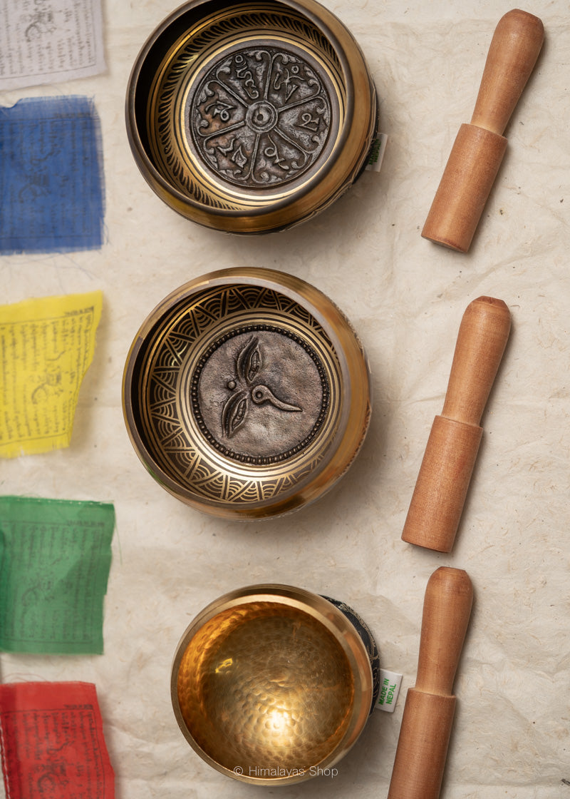 Tibetan Healing Singing Bowl Set for Meditation.