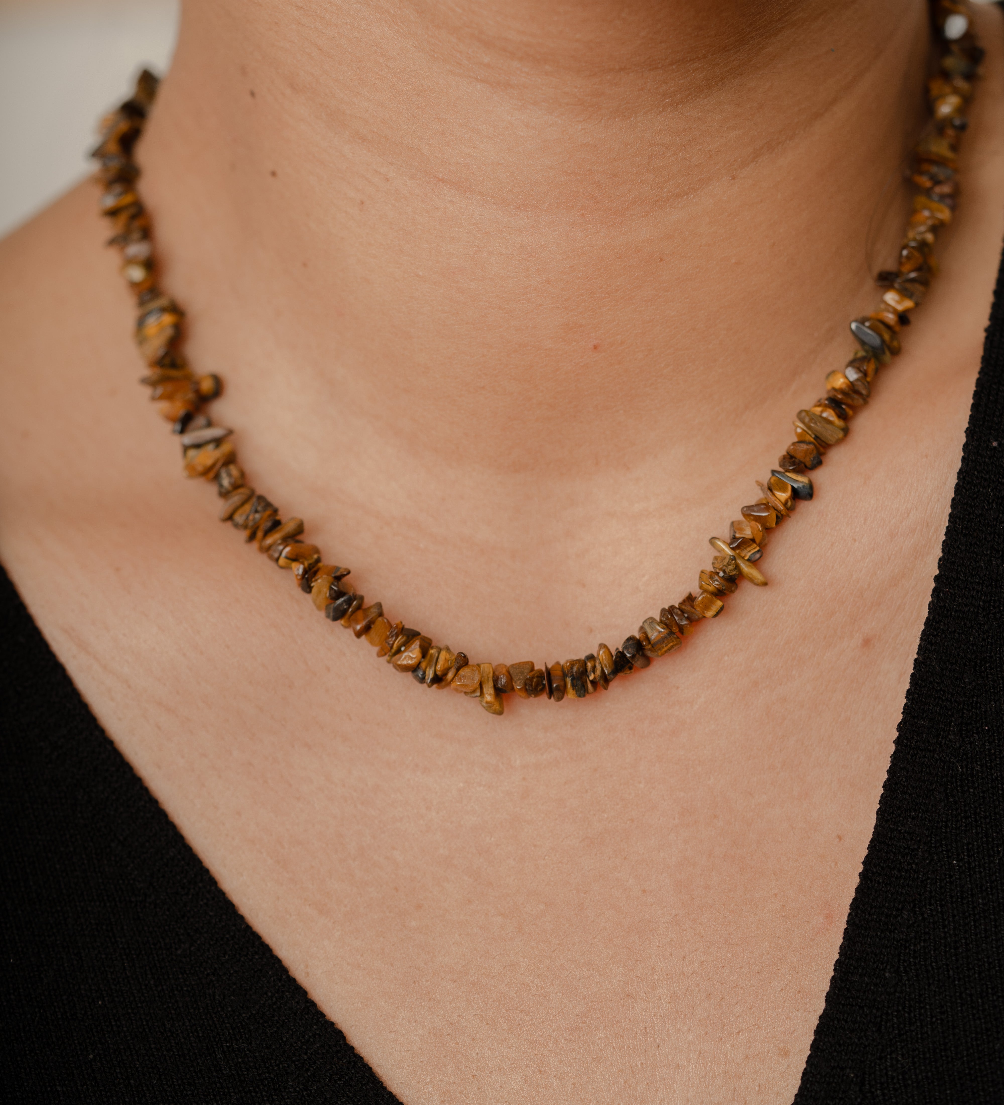 Tiger Eye Chip Necklace 