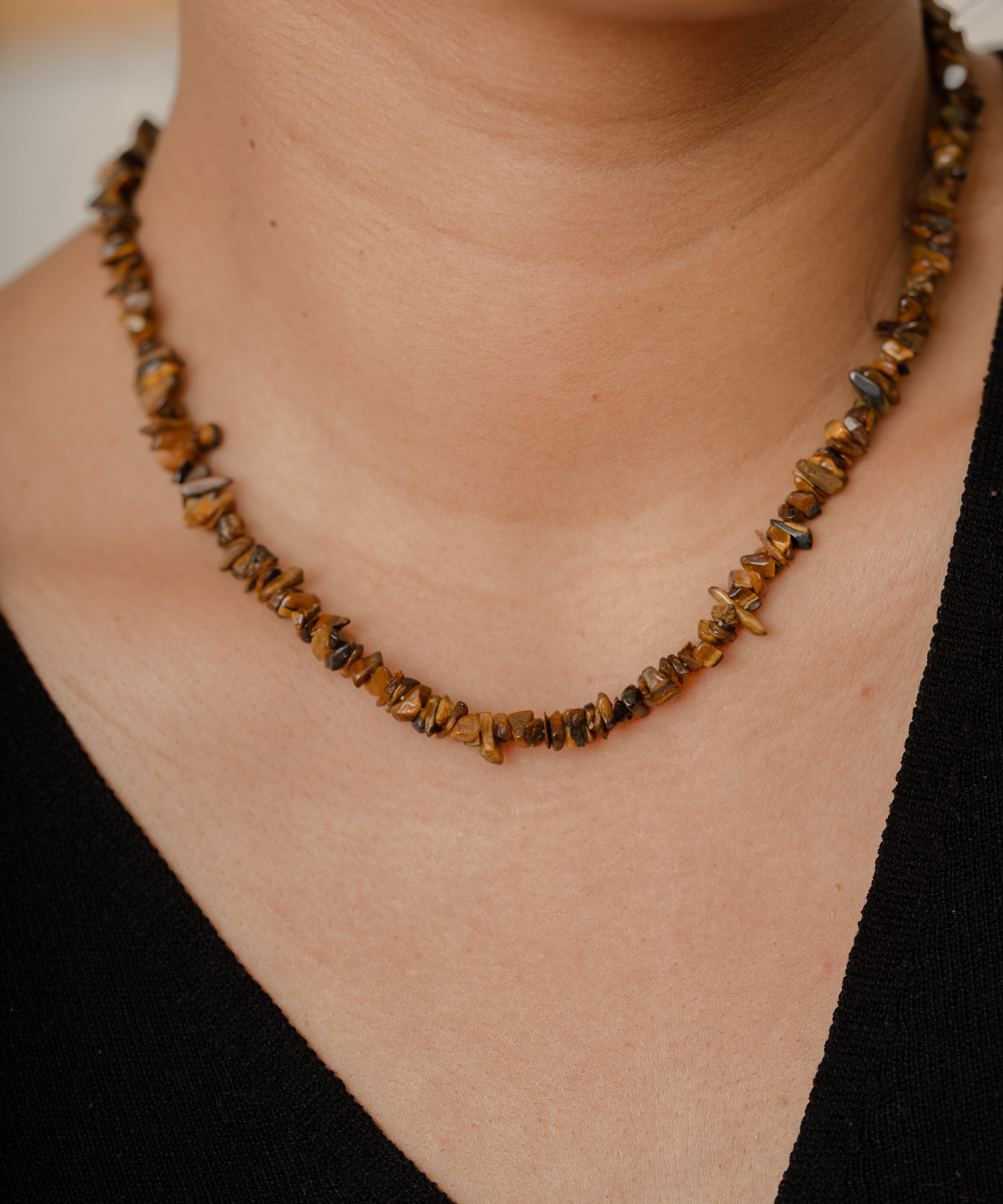 Tiger Eye Chip Necklace 