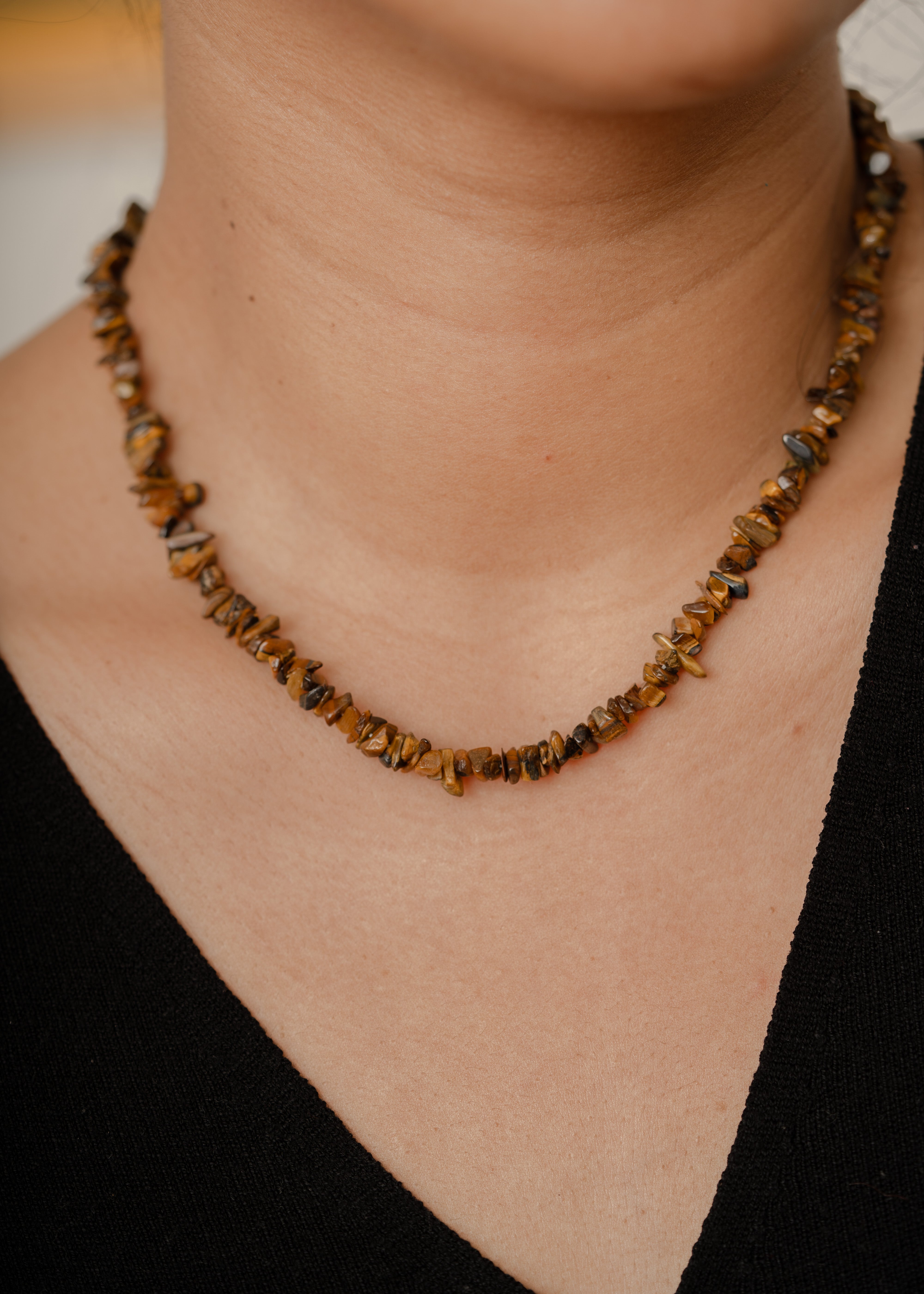 Tiger Eye Chip Necklace 