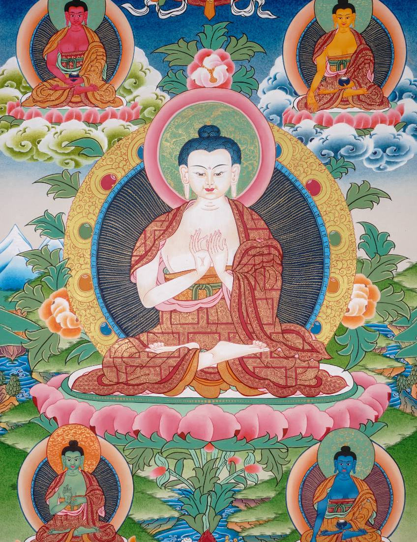 Vairocana Buddha with 5 other Buddha