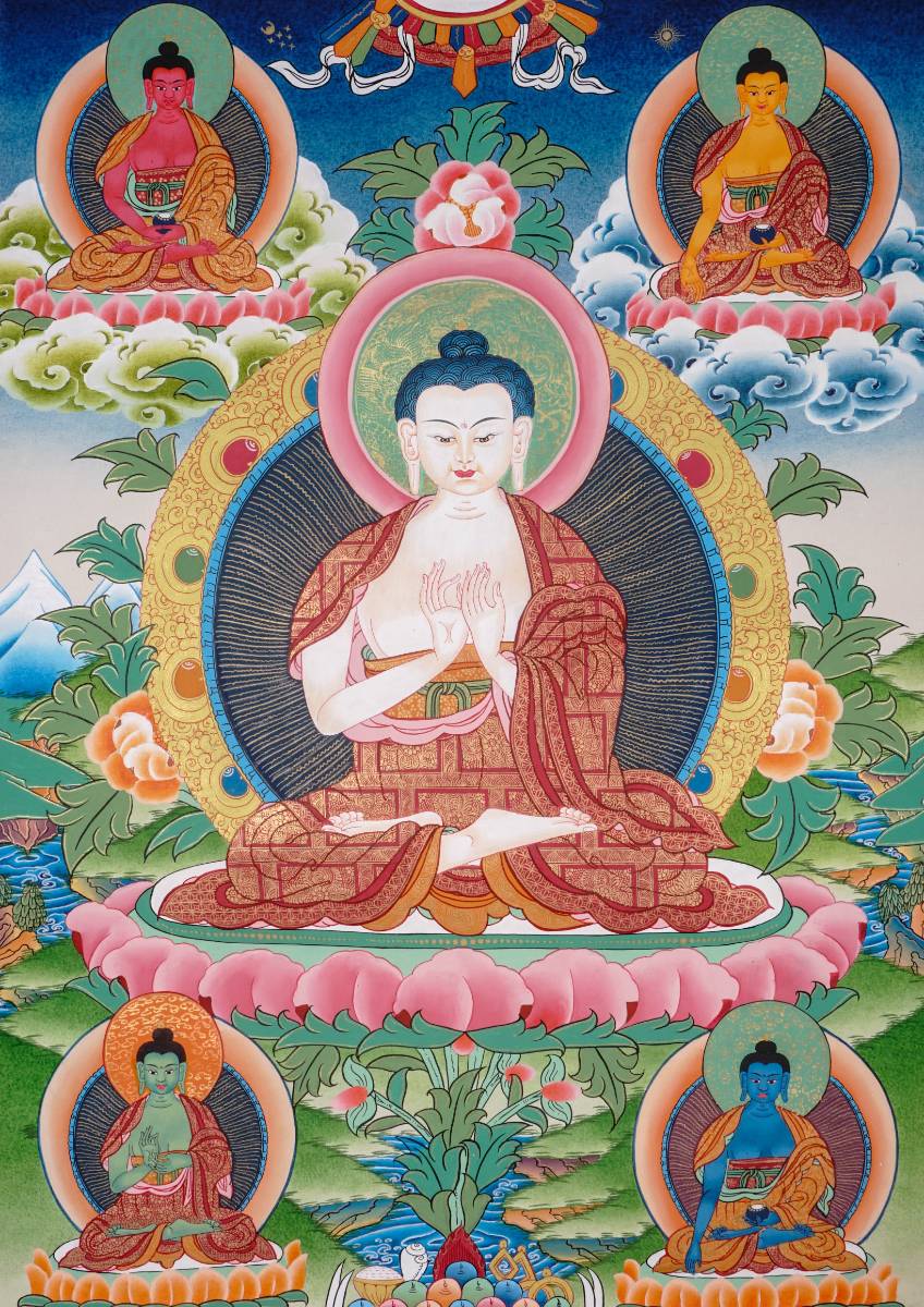 Vairocana Buddha with 5 other Buddha