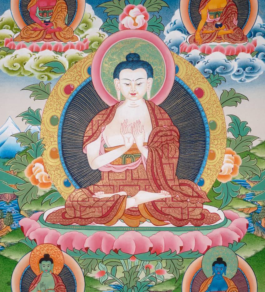 Vairocana Buddha with 5 other Buddha