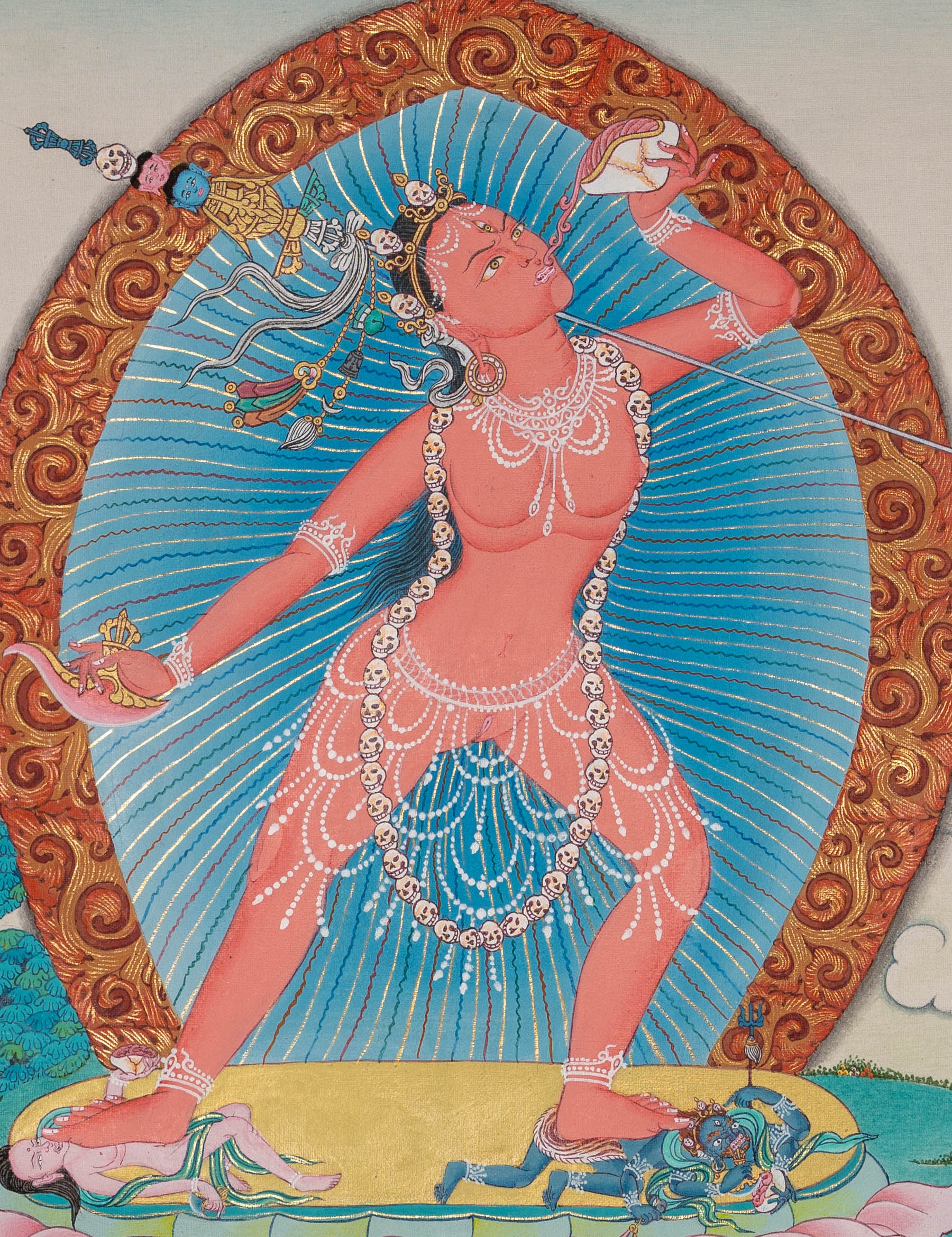 Vajrayogini Thangka - Handpainted Art