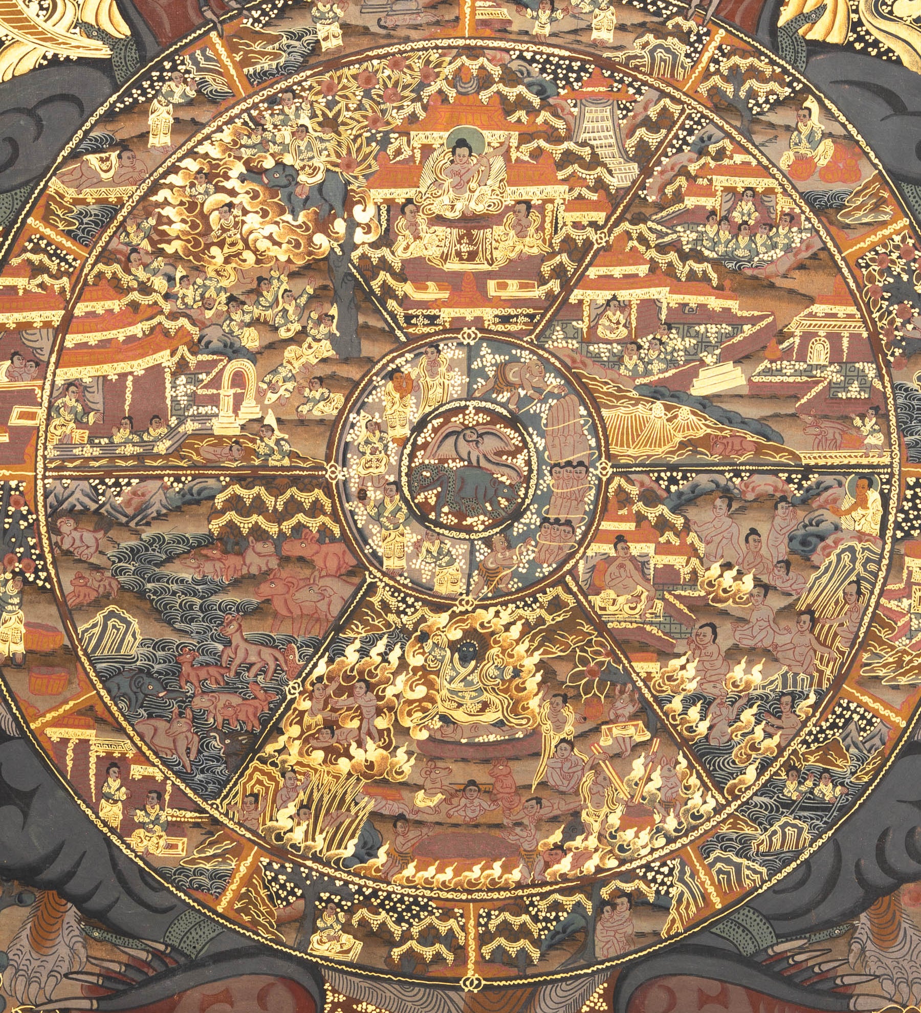 Wheel of Life Thangka - Tibetan Painting