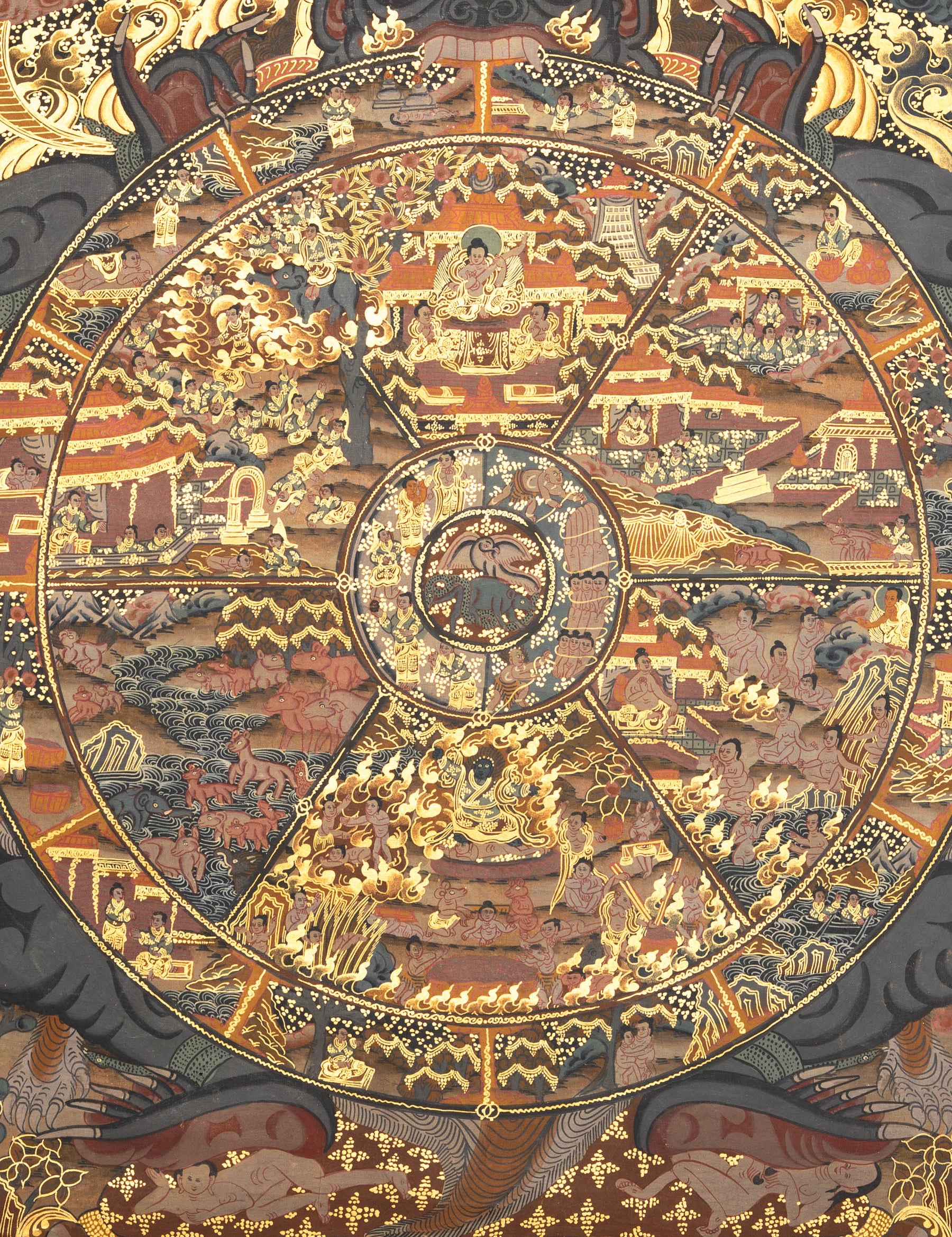 Wheel of Life Thangka - Tibetan Painting