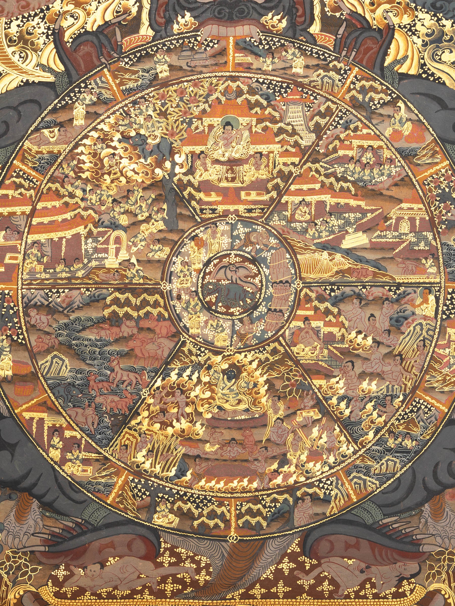 Wheel of Life Thangka - Tibetan Painting