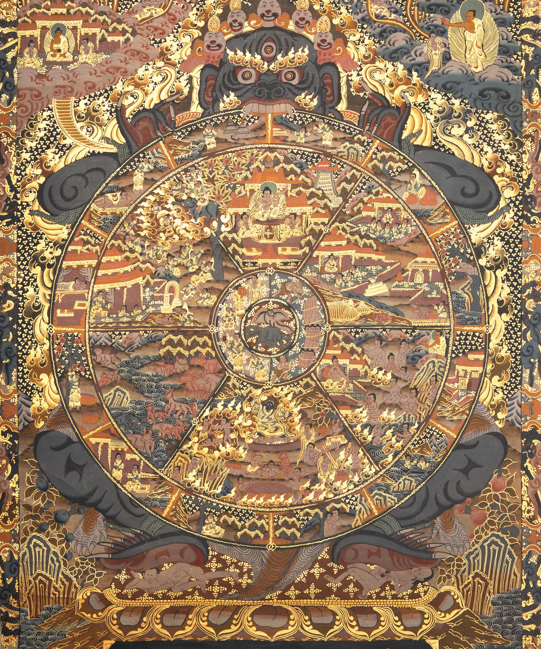 Wheel of Life Thangka - Tibetan Painting