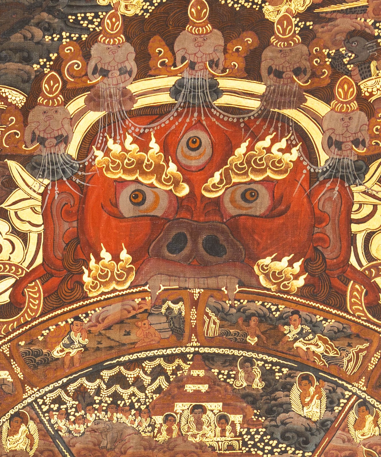 Bhavachakra Thangka Painting – Spiritual Cycle of Life