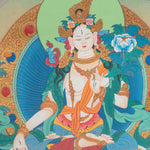 White Tara Thangka - Handpainted Art