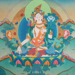 White Tara Thangka - Handpainted Art