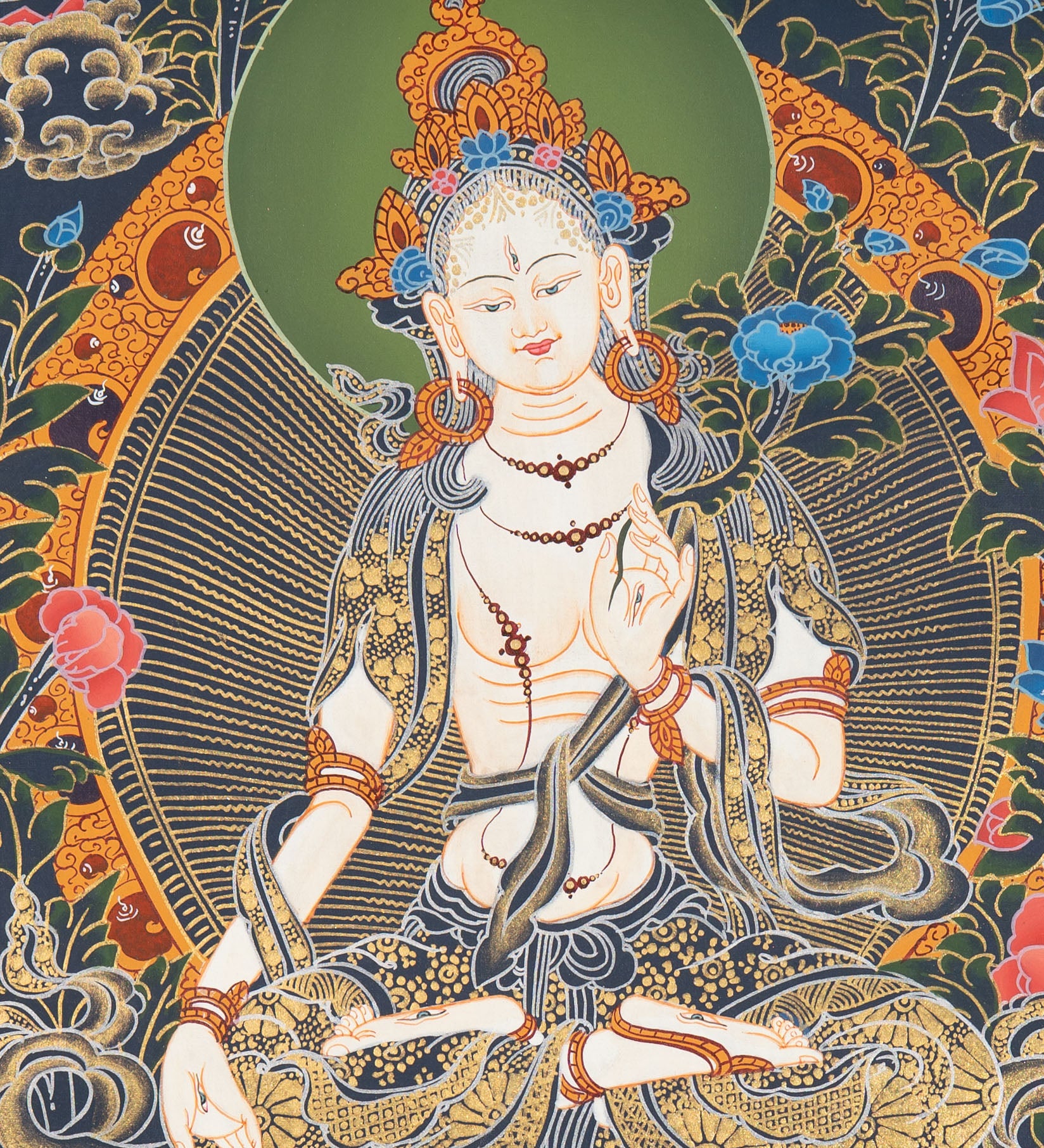  White Tara Thangka - Handpainted Art