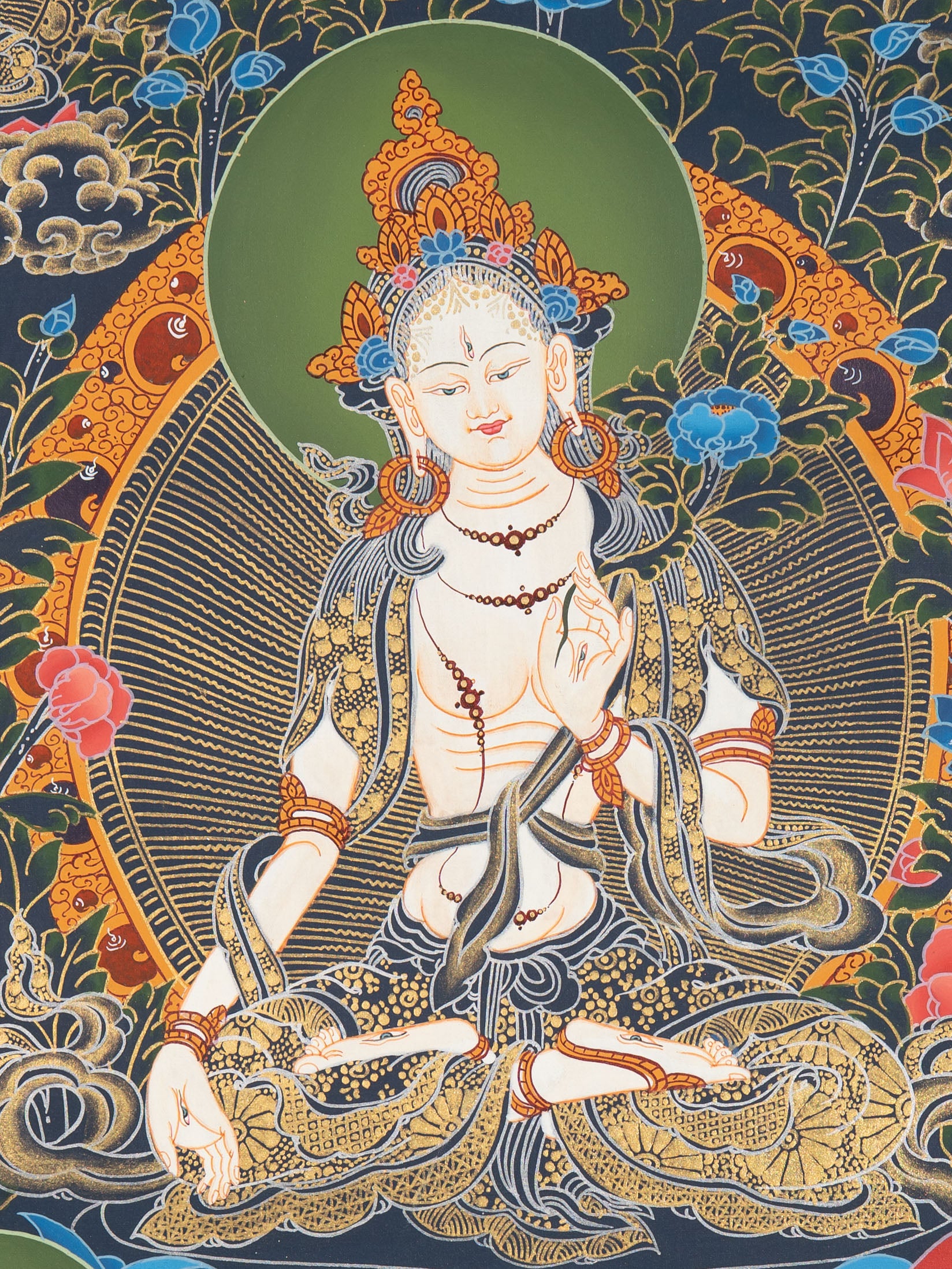  White Tara Thangka - Handpainted Art