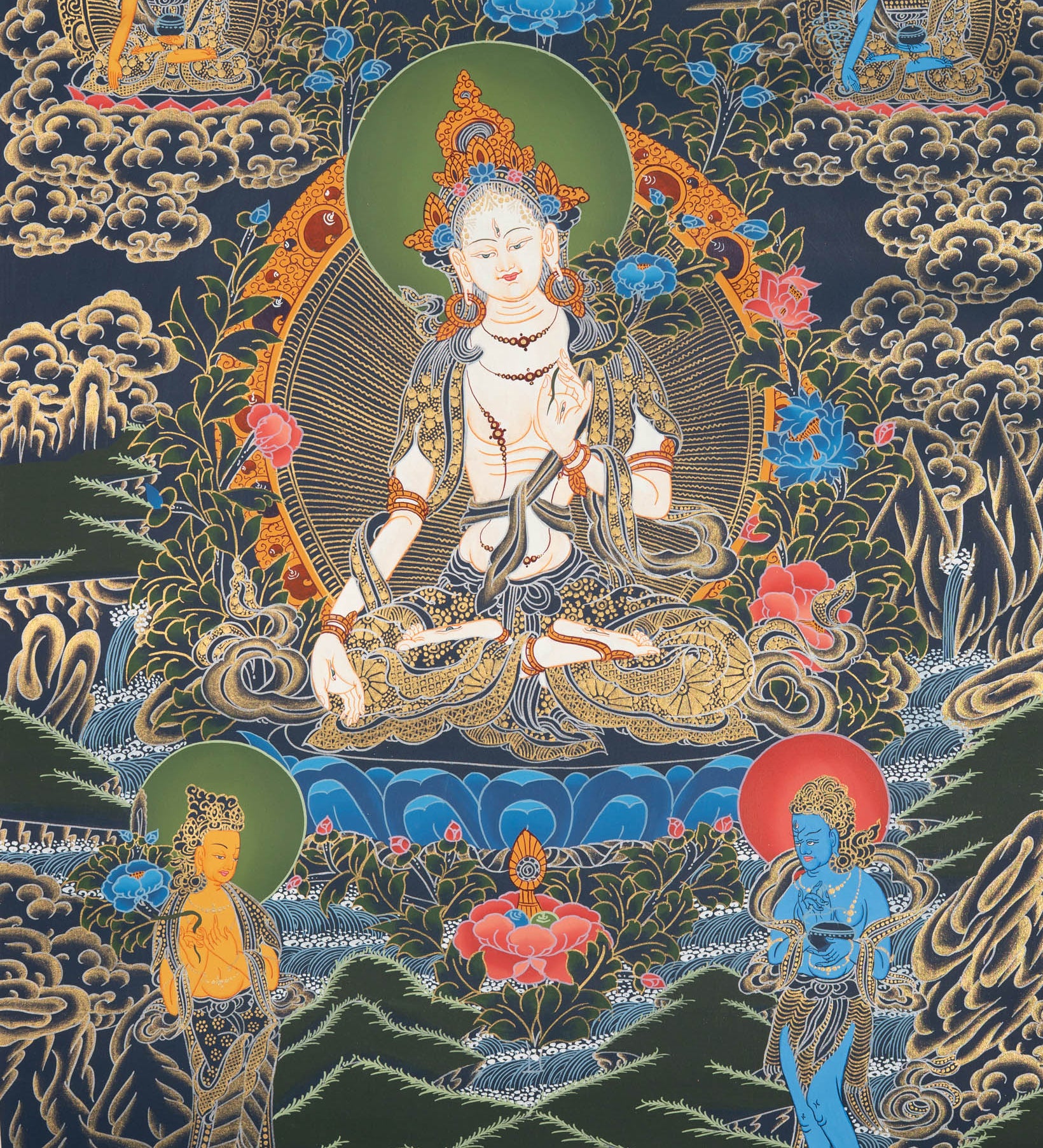  White Tara Thangka - Handpainted Art