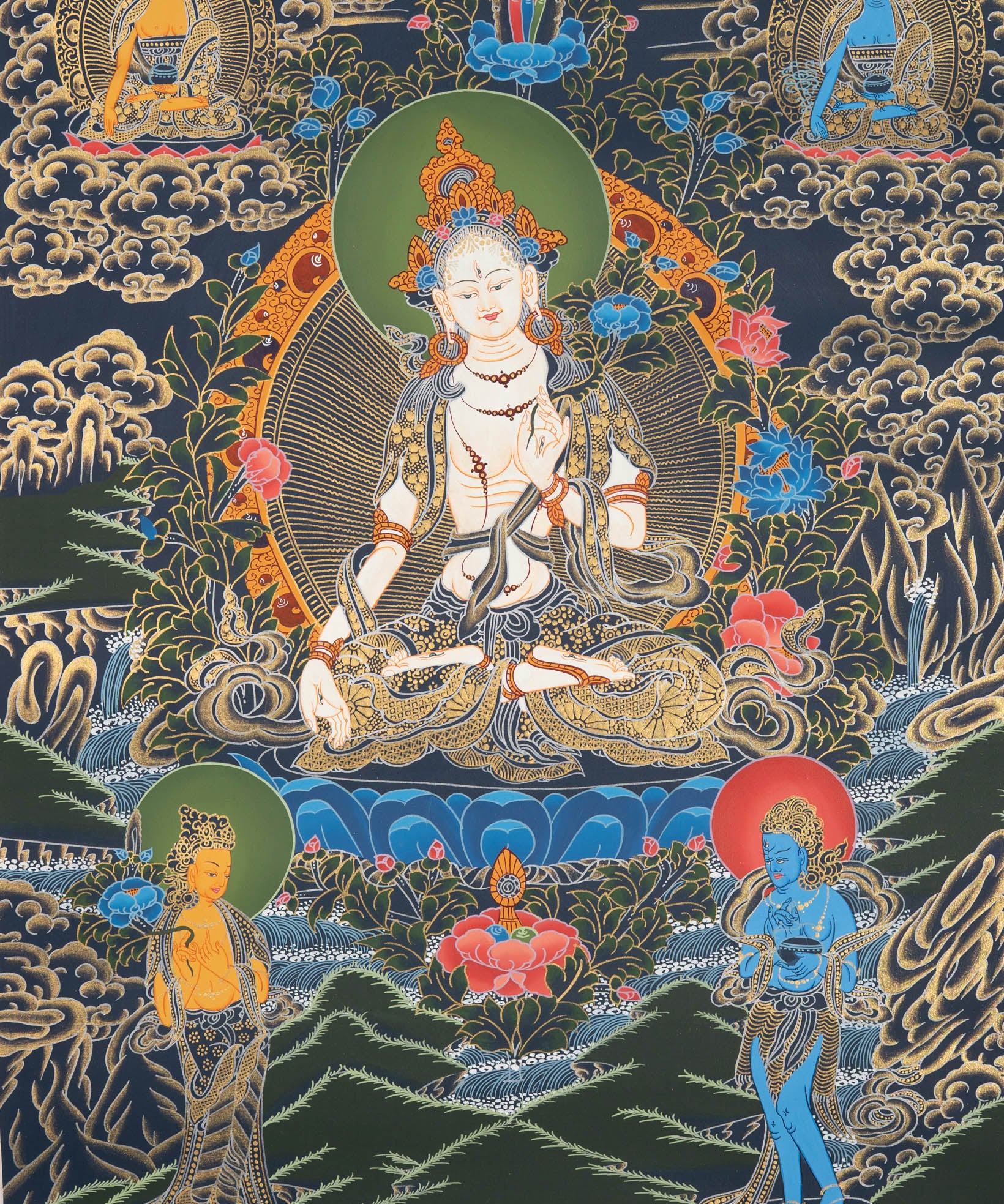  White Tara Thangka - Handpainted Art