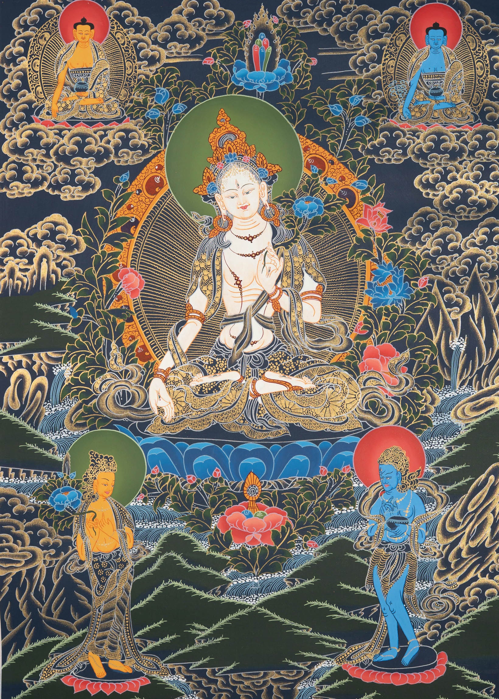  White Tara Thangka - Handpainted Art