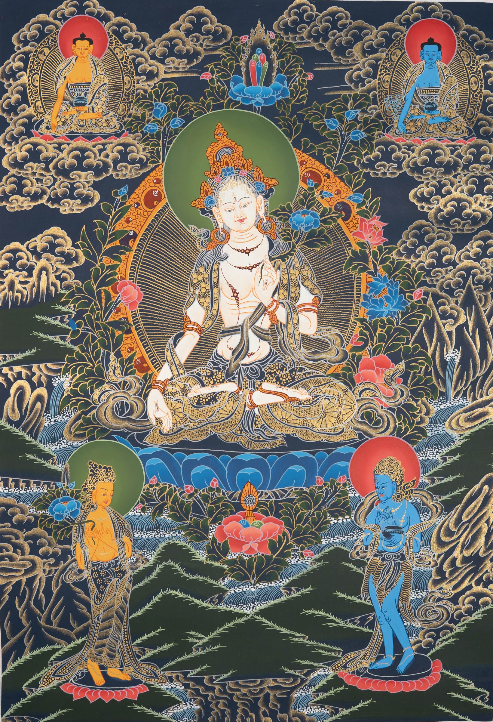  White Tara Thangka - Handpainted Art