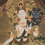 White Tara Thangka - Handpainted Art