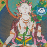 White Tara Thangka - Handpainted Art