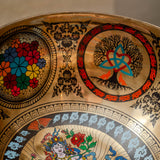 White Tara singing bowl, 8 inch handmade Himalayan meditation bowl for sound healing.