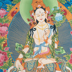 White Tara Thangka - Sacred Painting
