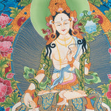 White Tara Thangka - Sacred Painting