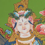 White Tara Thangka Painting - Handpainted Thangka Art 