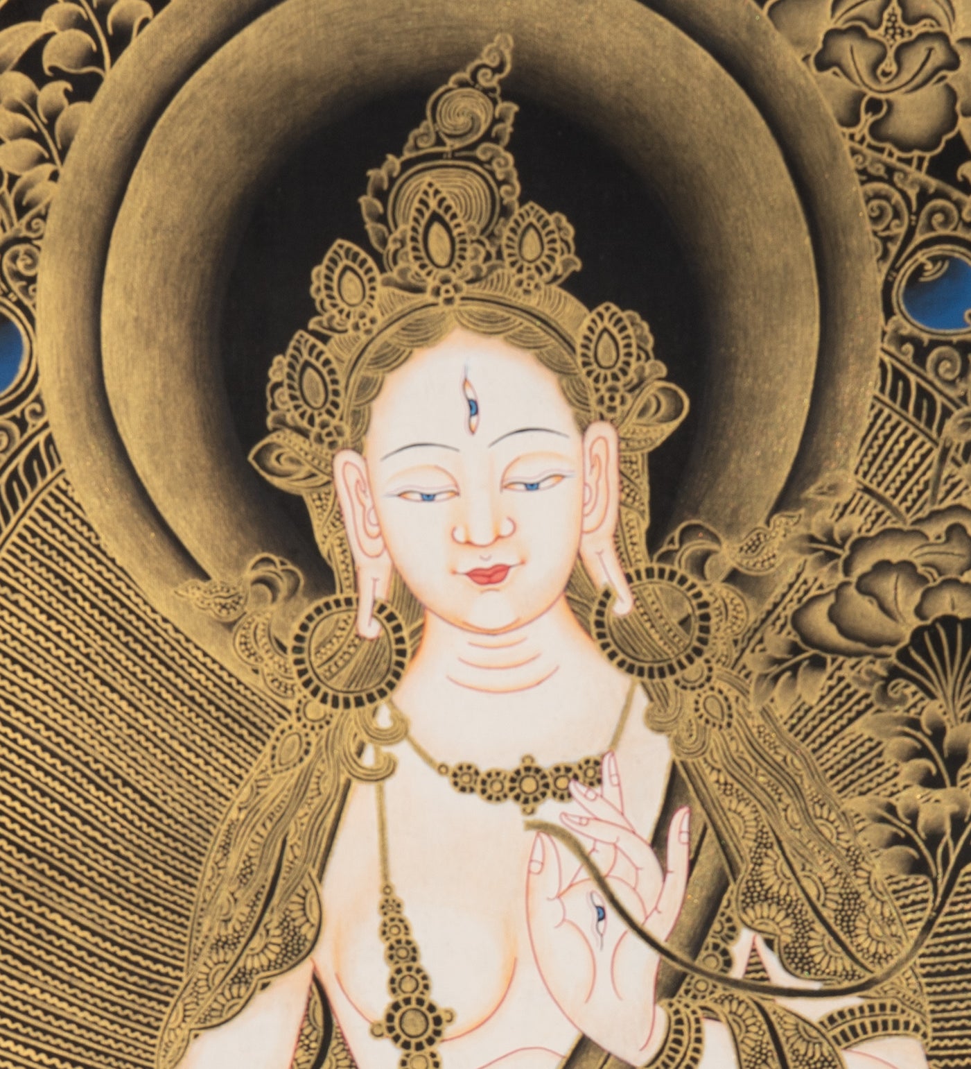 White Tara - Handpainted Tibetan Thangka