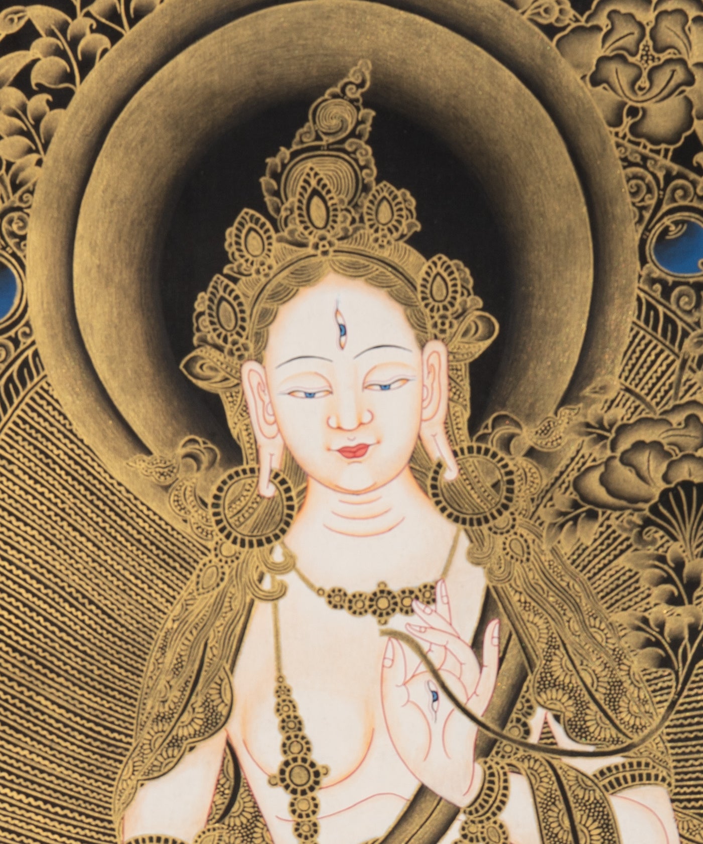 White Tara - Handpainted Tibetan Thangka