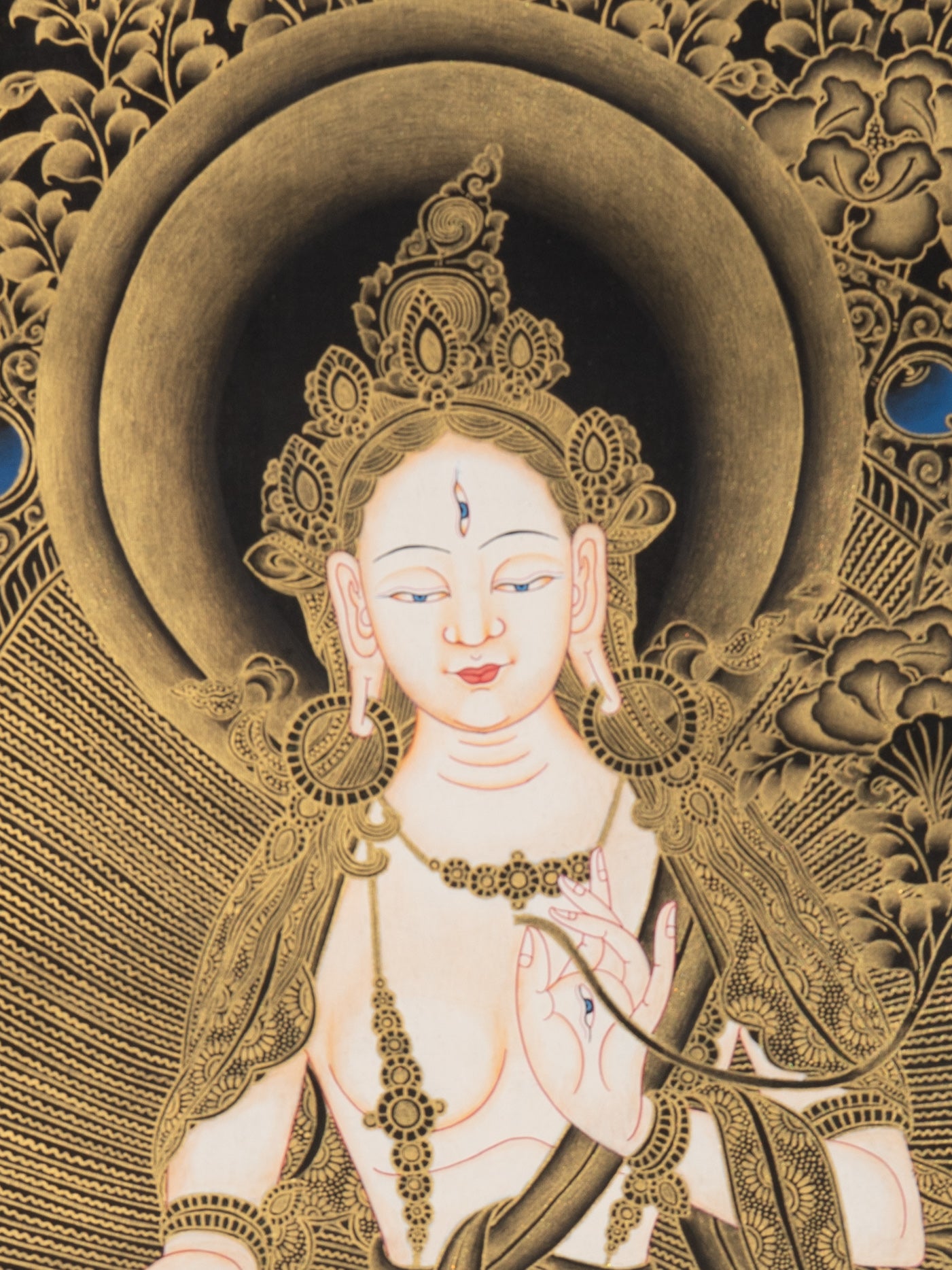 White Tara - Handpainted Tibetan Thangka