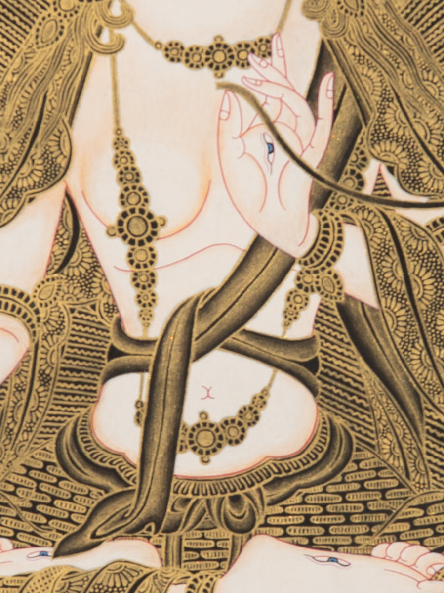 White Tara - Handpainted Tibetan Thangka