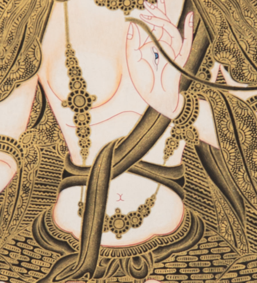 White Tara - Handpainted Tibetan Thangka