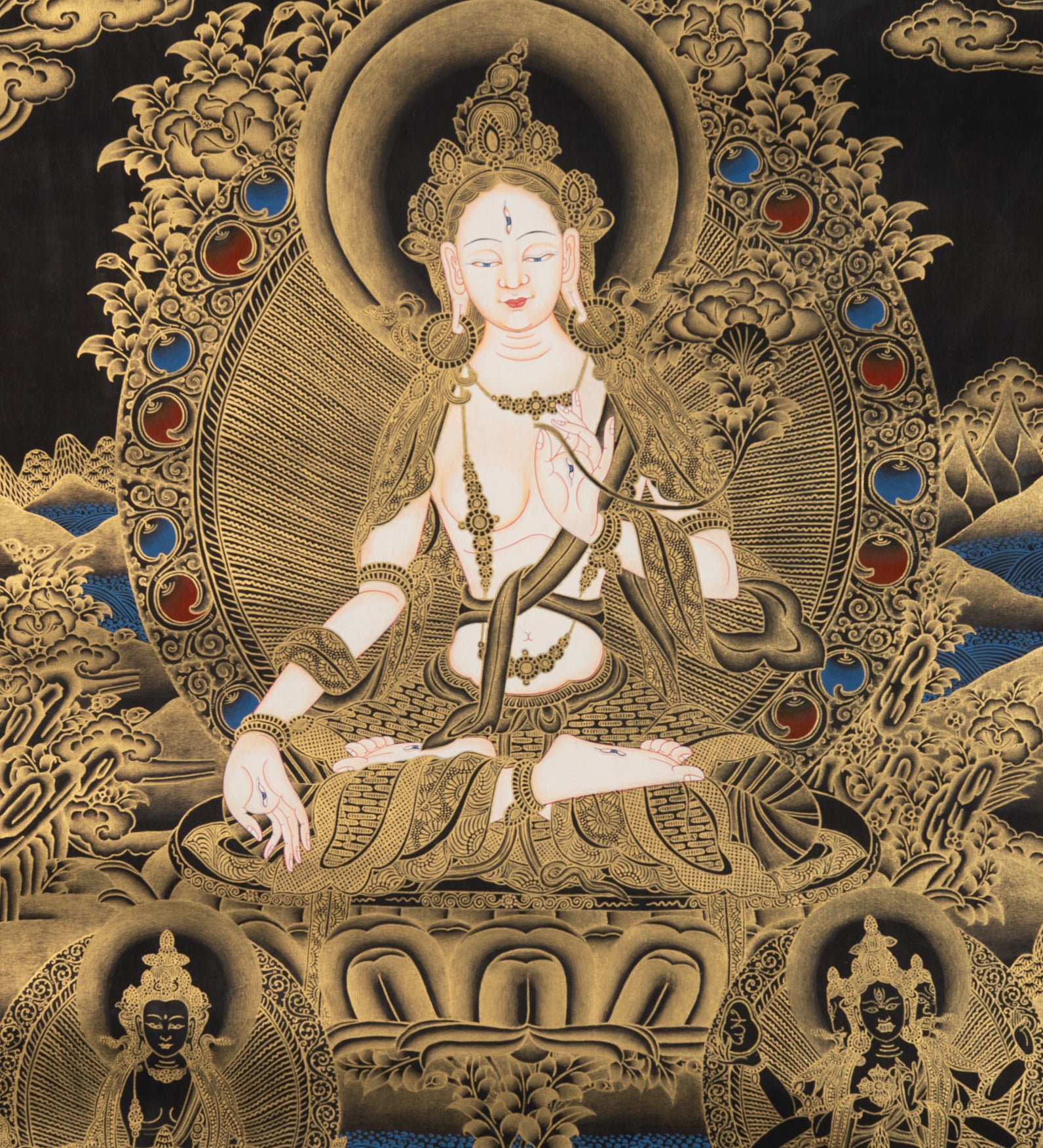 White Tara - Handpainted Tibetan Thangka