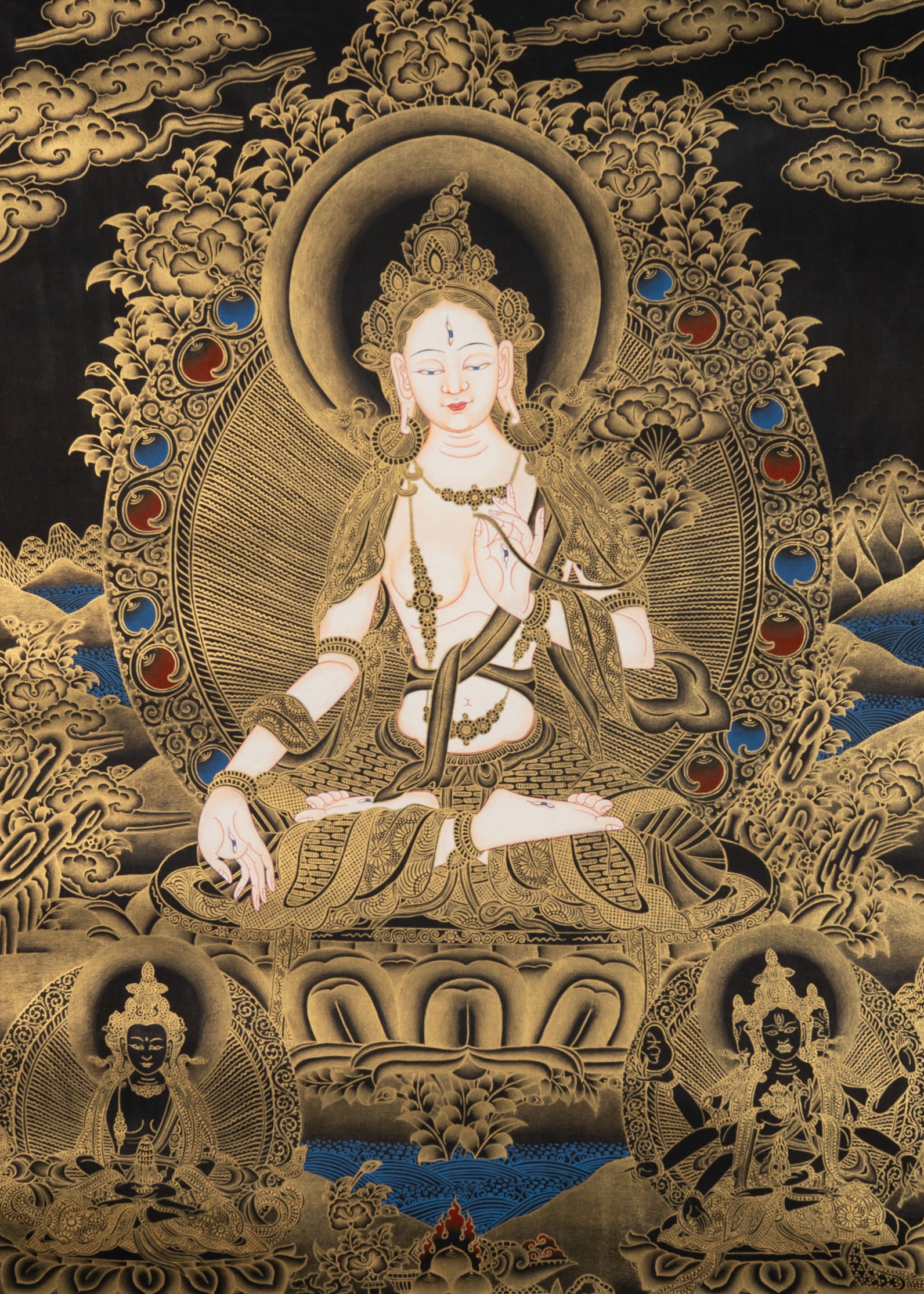 White Tara - Handpainted Tibetan Thangka