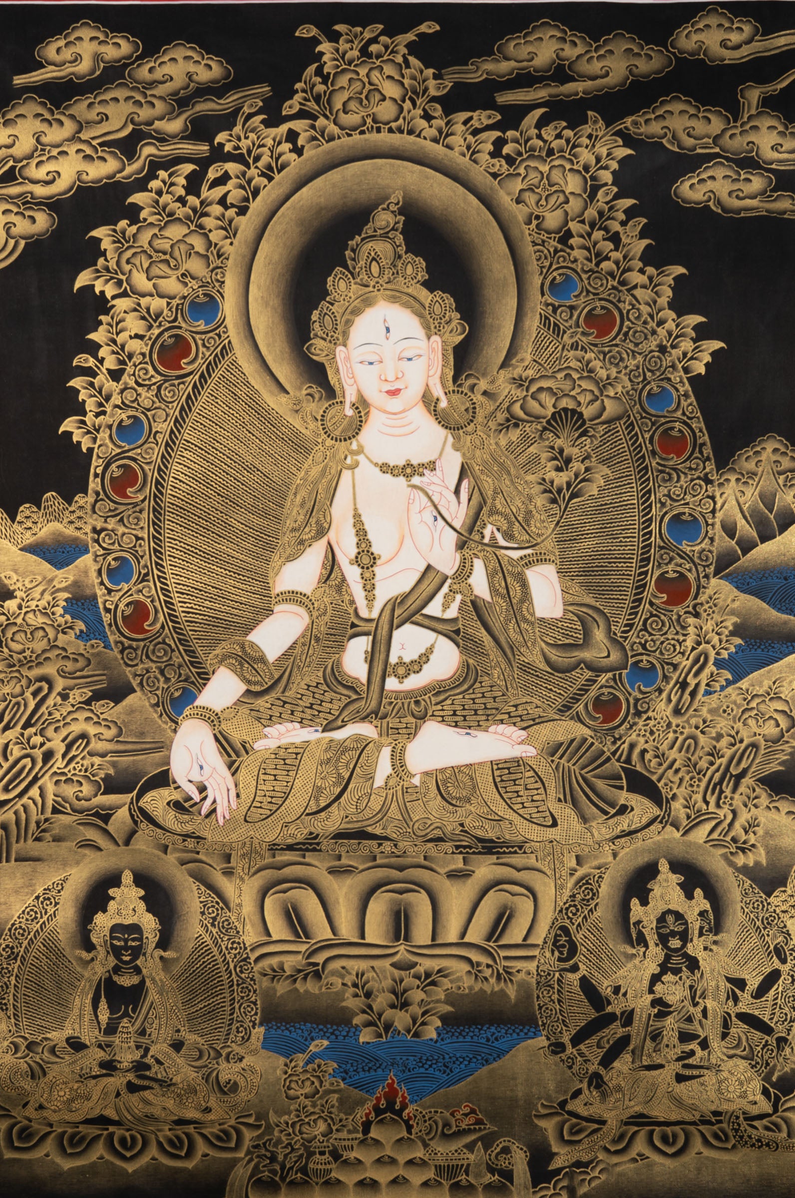 White Tara - Handpainted Tibetan Thangka
