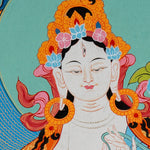 White Tara Thangka - Tibetan Painting