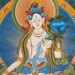 White Tara Thangka - Sacred Painting