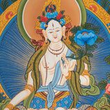White Tara Thangka - Sacred Painting