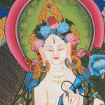 White Tara Thangka - Spiritual Art