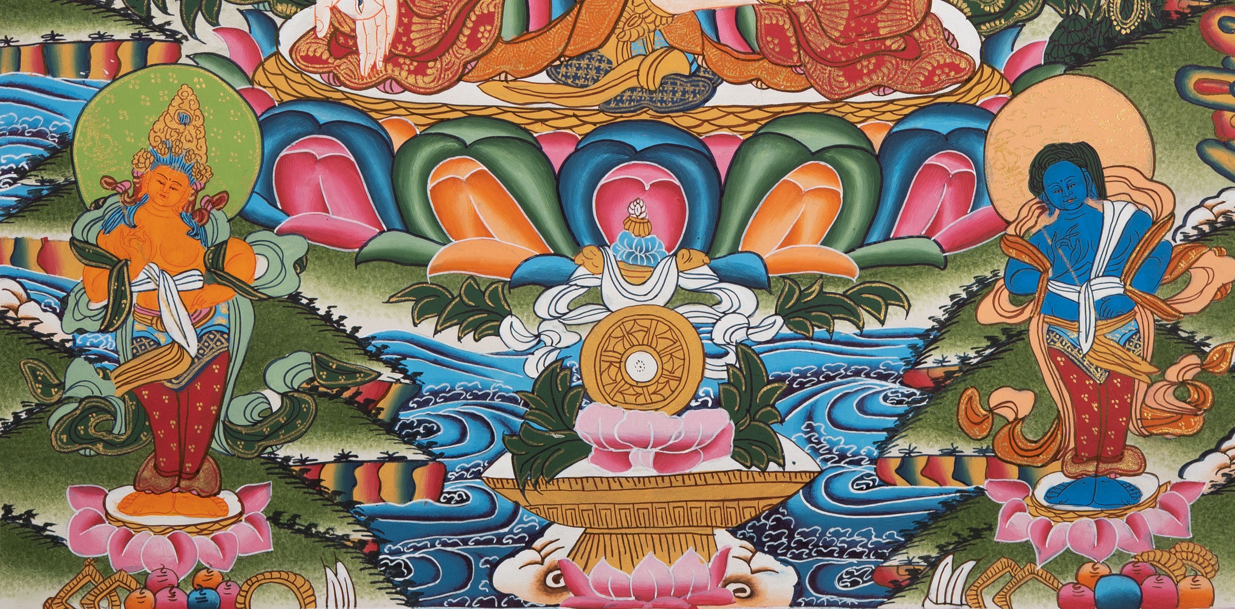 White Tara Thangka - Spiritual Art