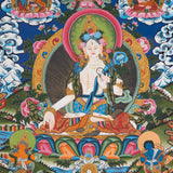 White Tara Thangka - Spiritual Art