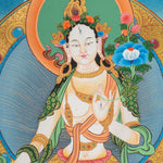 Sacred Tibetan White Tara Thangka