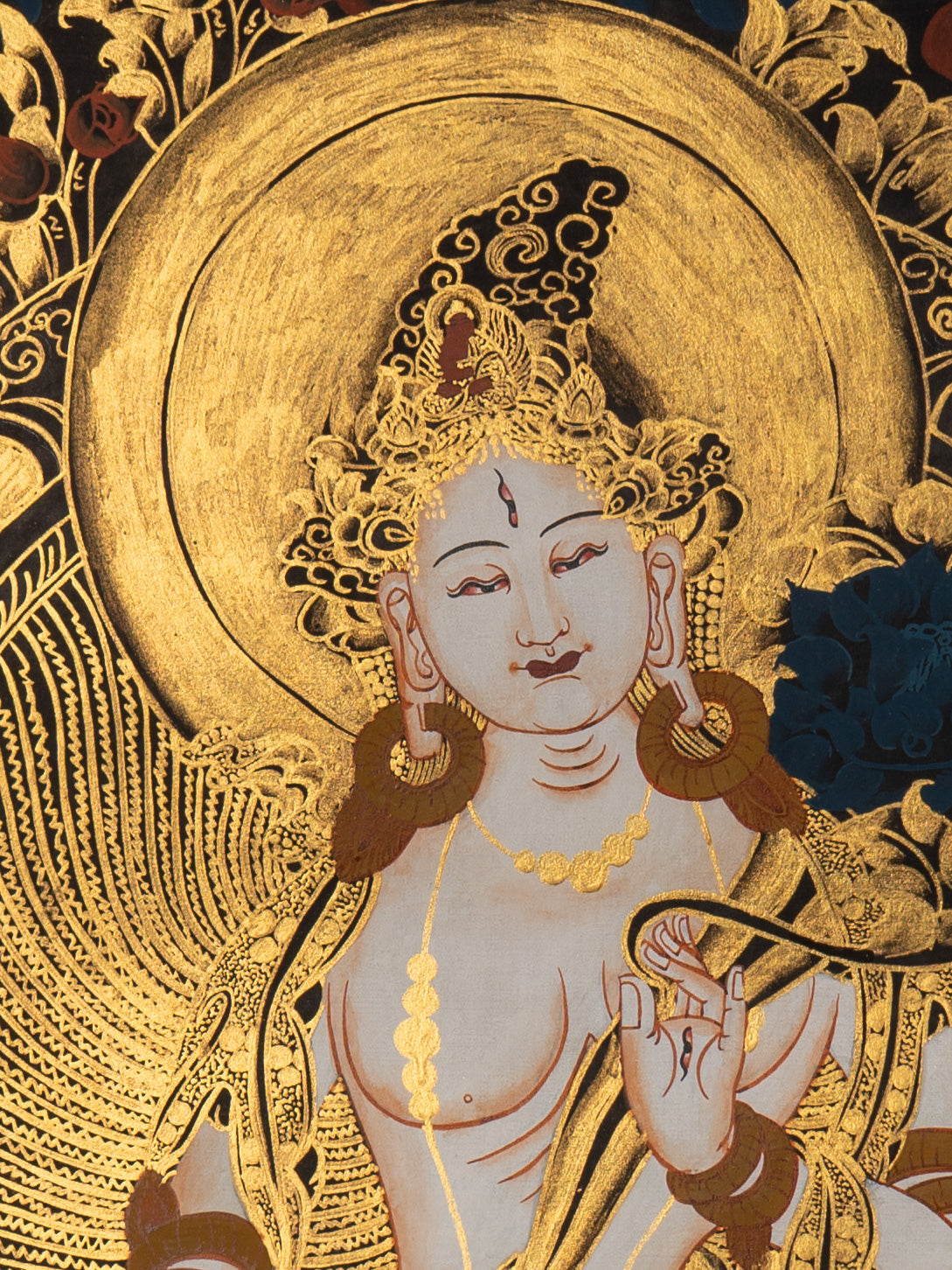 White Tara Thangka - Handpainted Art