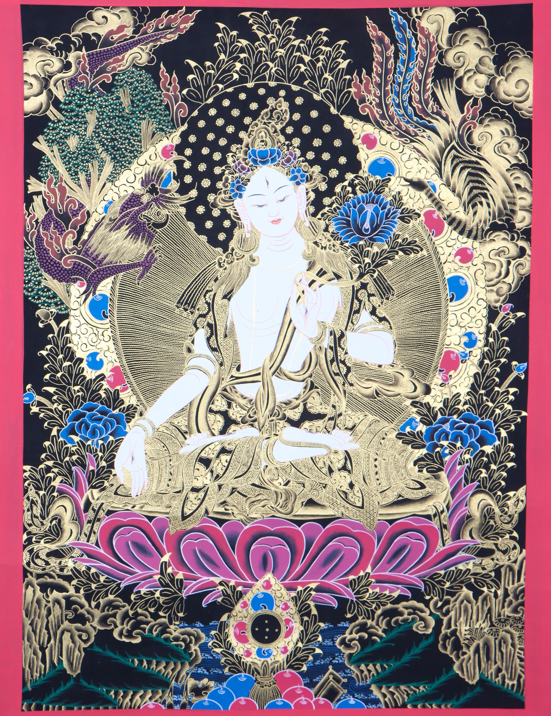 White Tara Thangka for wisdom and compassion.