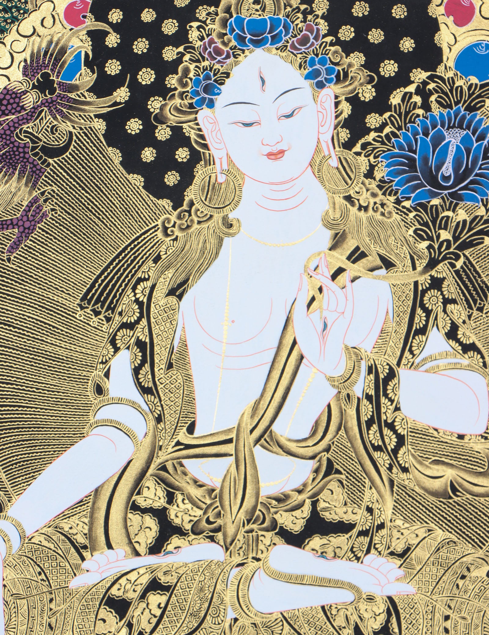 White Tara Thangka for wisdom and compassion.