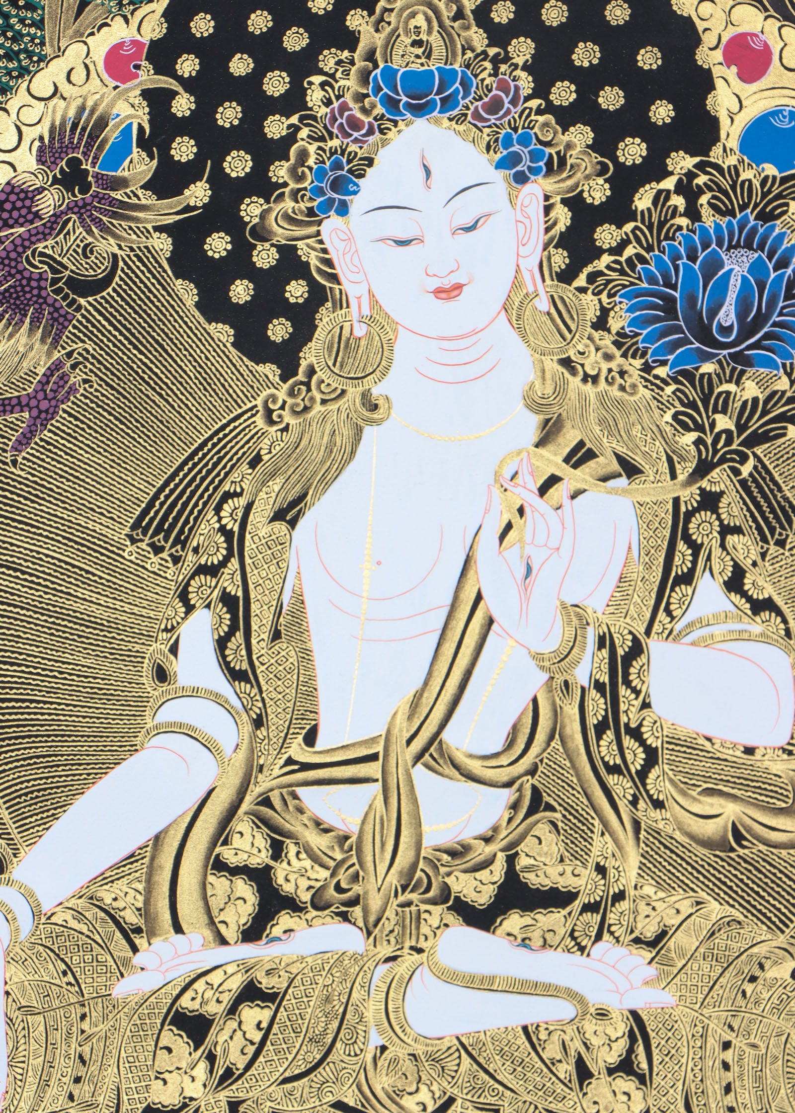White Tara Thangka for wisdom and compassion.